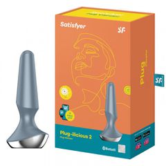 Satisfyer PLUG-ILICIOUS 2 Vibrating Anal Plug GREY-thumb-4