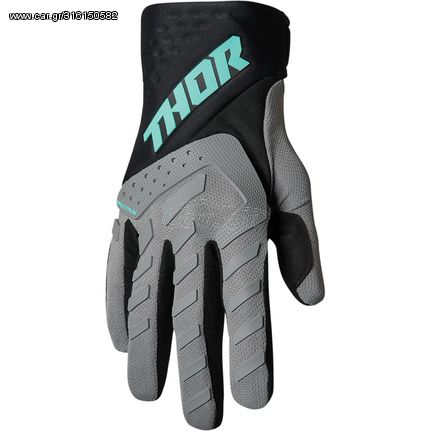 ΓΑΝΤΙΑ MX SPECTRUM NEW GREY/BLACK/MINT GLOVES| THOR