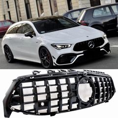 ΜΑΣΚΑ ΕΜΠΡΟΣ Mercedes CLA W118 X118 C118 (2019-up) GT-R Panamericana Design Piano Black