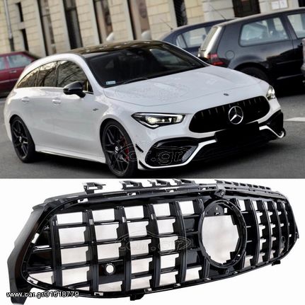 ΜΑΣΚΑ ΕΜΠΡΟΣ Mercedes CLA W118 X118 C118 (2019-up) GT-R Panamericana Design Piano Black