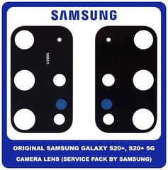 Γνήσιο Original Samsung Galaxy S20 Plus G985 (G985, G985F, G985F/DS) S20+ 5G G986 (G986B, G986F, G986F/DS) Rear Back Camera Glass Lens Πίσω Τζαμάκι Κάμερας GH64-07773A (Service Pack by Samsung)