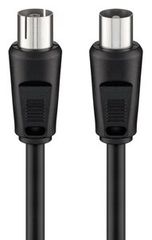 GOOBAY καλώδιο κεραίας αρσενικό σε θηλυκό 11722, <70dB, CCS, 2.5m, μαύρο