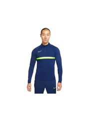 Nike Academy 21 Drill Top Ανδρική Μπλούζα Dri-Fit με Φερμουάρ Μακρυμάνικη Μπλε CW6110-492