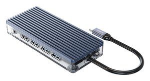 ORICO docking station WB-11P, USB Type-C, 11-ports, 100W, γκρι