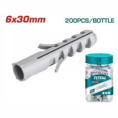 Βύσματα Πλαστικά TOTAL 6mm 200 Tεμάχια Σε Βαζάκι ( WJSP0603011 )