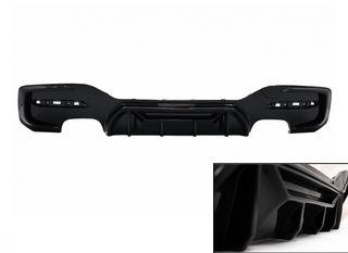 Πίσω Προφυλακτήρας Spoiler Διαχύτης Diffuser Twin Double Outlet για BMW 1 Series F20 F21 LCI (2015-2019) Piano Black Competition Design