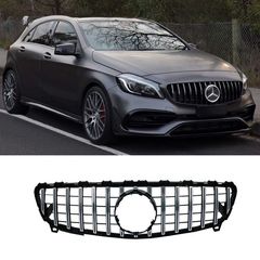 Μάσκα Panamericana AMG Look Black Chrome για Mercedes A-Class W176 2015-2018