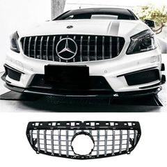 Μάσκα Panamericana AMG Look Black Chrome για Mercedes A-Class W176 2012-2015