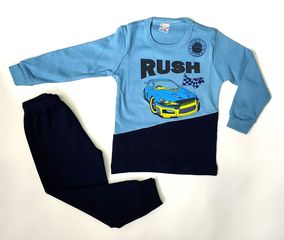Παιδική Πιτζάμα Tres Chic Αγόρι "Rush" Μπλε Ραφ