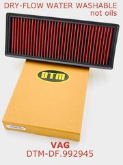 33-2945 DTM AUDI A4-A5 B8 Q5-1,8-2,0-2,0D /DRY-FLOW PANEL FILTER DTM Κ&Ν DISTRIBUTOR DTM USA DF-992945