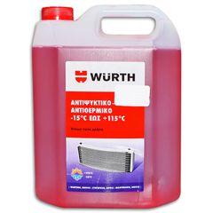 Αντιψυκτικό - αντιθερμικό Wurth -15c κόκκινο 4 lt