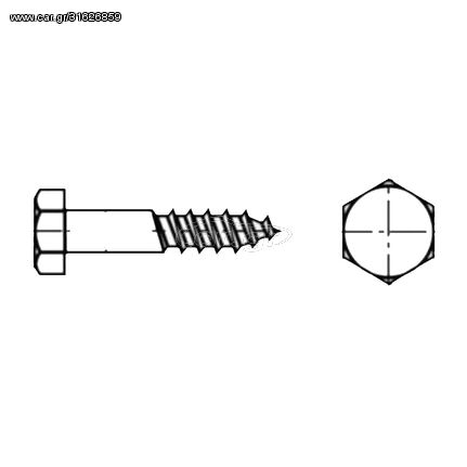 ΣΤΡΙΦΟΝΙΑ DIN 571 INOX 8 x 50