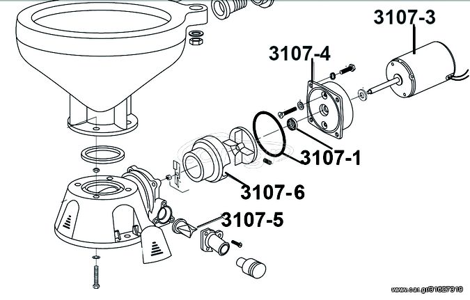 ΜΟΤΕΡ 12V ΓΙΑ ΤΟΥΑΛΕΤΑ ΜΕ ΚΩΔΙΚΟ 3107