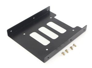 POWERTECH Tray Μετατροπής από 3.5" σε 2.5", μεταλλικό, μαύρο , BRAT-001