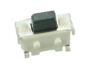 SMD Button - 2 PIN, Nickel, Silver/Black