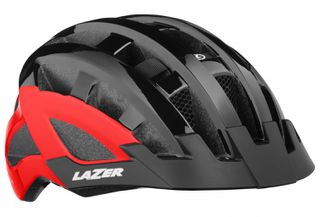 ΚΡΑΝΟΣ ΠΟΔΗΛΑΤΗ LAZER COMPACT DLX +NET +LED MIPS ΜΑΥΡΟ/ΚΟΚΚΙΝΟ / SIZE 54-61