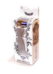 Plug-Jewellery Silver BUTT PLUG- Dark Blue 9,5 εκ-thumb-2