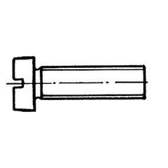 Βίδα ίσια πομπέ 3x12 mm Inox 316 DIN 84 / ISO 1207