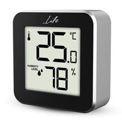 LIFE Alu Mini Ψηφιακό Θερμόμετρο & Υγρόμετρο Εσωτερικού Χώρου