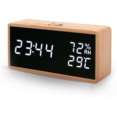 LIFE WES-108 BAMBOO Ψηφιακό Θερμόμετρο / Υγρόμετρο Εσωτερικού Χώρου, Με Ρολόι, Ξυπνητήρι Και Ημερολόγιο