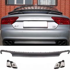 ΠΙΣΩ ΣΠΟΙΛΕΡ Audi A7 4G (2010-2014) with Exhaust Tips S7 Facelift Design