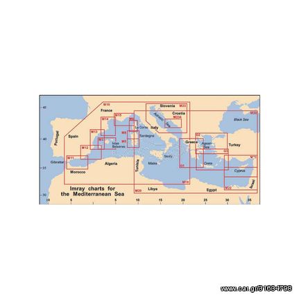 Πλοηγικός Χάρτης Ανατολικής Μεσογείου M22,``Από τη Αίγυπτο στο Ισραήλ, το Λίβανο και την Κύπρο``,Im