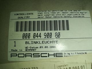 ΦΑΝΟΙ ΠΛΑΙΝΟΙ ΜΑΥΡΟ ΦΛΑΣ ΓΙΑ PORSCHE  BOXSTER 986, 996, Turn signal, white, set, LEFT+RIGHT PORSCHE  BOXSTER 986, 996