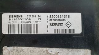 Μονάδα Ελέγχου Κινητήρα (ECU) RENAULT SCENIC 1.6 8200124318 , S118301104 , SIRIUS 34  -thumb-1