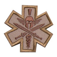 Mil-Spec Monkey Κεντημένο Σήμα Medical Spartan - Desert (Velcro)