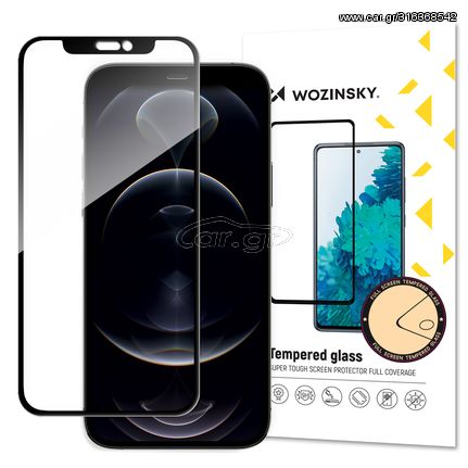 Wozinsky Tempered Glass Full Glue Super Tough Screen Protector Full Coveraged with Frame Case Friendly for iPhone 13 mini black