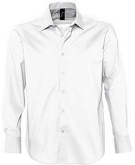 SOLʼS BRIGHTON 17000 ΑΝΔΡΙΚΌ ΠΟΥΚΆΜΙΣΟ STRETCH ΜΕ ΜΑΚΡΙΆ ΜΑΝΊΚΙΑ WHITE-102