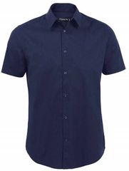 SOL'S BROADWAY 17030 ΑΝΔΡΙΚΟ ΠΟΥΚΑΜΙΣΟ STRETCH ΜΕ ΚΟΝΤΑ ΜΑΝΙΚΙΑ DARK BLUE - 228