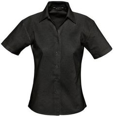 SOL'S ELITE 16030 ΓΥΝΑΙΚΕΙΟ ΠΟΥΚΑΜΙΣΟ OXFORD ΜΕ ΚΟΝΤΑ ΜΑΝΙΚΙΑ BLACK-312