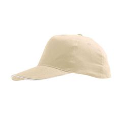 Sol's Sunny 88110 βαμβακερό 180gr Πεντάφυλλο καπέλο τζόκεϊ BEIGE/WHITE-914