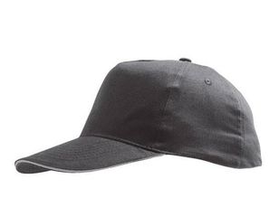 Sol's Sunny 88110 βαμβακερό 180gr Πεντάφυλλο καπέλο τζόκεϊ DARK GREY/LIGHT GREY-911