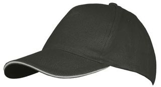 SOL'S LONG BEACH 00594 βαμβάκι 260GR Πεντάφυλλο καπέλο τζόκεϊ DARK GREY/LIGHT GREY-911