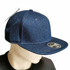 Atlantis 876 Snap Denim Καπέλο Τζόκεϊ Εξάφυλλο - 100% Βαμβάκι, Ρυθμιζόμενο & Μοντέρνο NAVY