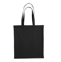 UBAG Cancun Τσάντα αγοράς 42x38cm 100% βαμβάκι με μακριά χερούλια BLACK