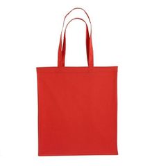 UBAG Cancun Τσάντα αγοράς 42x38cm 100% βαμβάκι με μακριά χερούλια RED
