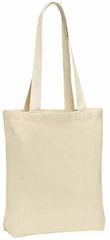 UBAG Kelly Τσάντα με μακριά χερούλια, 34x34x8εκ, 12lt 100% Βαμβάκι, 220grs NATURAL