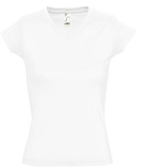 Sol's Moon 11388 Γυναικείο t-shirt Jersey 150 γρ. - 100% βαμβάκι Ringspun σεμί-πενιέ WHITE-102
