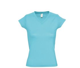 Sol's Moon 11388 Γυναικείο t-shirt Jersey 150 γρ. - 100% βαμβάκι Ringspun σεμί-πενιέ ATOLL BLUE-225
