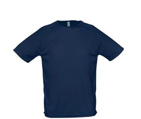 Sol's Sporty 11939 Ανδρικό Αθλητικό T-shirt 100% Πολυεστέρας - Διαπνέον & Γρήγορο Στέγνωμα FRENCH NAVY-319