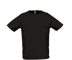 Sol's Sporty 11939 Ανδρικό Αθλητικό T-shirt 100% Πολυεστέρας - Διαπνέον & Γρήγορο Στέγνωμα BLACK-312