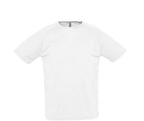 Sol's Sporty 11939 Ανδρικό Αθλητικό T-shirt 100% Πολυεστέρας - Διαπνέον & Γρήγορο Στέγνωμα WHITE-102