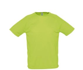 Sol's Sporty 11939 Ανδρικό Αθλητικό T-shirt 100% Πολυεστέρας - Διαπνέον & Γρήγορο Στέγνωμα APPLE GREEN-280
