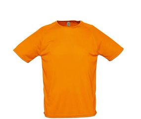 Sol's Sporty 11939 Ανδρικό Αθλητικό T-shirt 100% Πολυεστέρας - Διαπνέον & Γρήγορο Στέγνωμα NEON ORANGE – 404