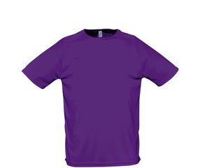 Sol's Sporty 11939 Ανδρικό Αθλητικό T-shirt 100% Πολυεστέρας - Διαπνέον & Γρήγορο Στέγνωμα DARK PURPLE-712