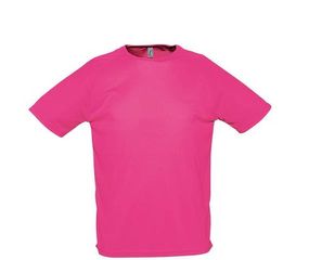 Sol's Sporty 11939 Ανδρικό Αθλητικό T-shirt 100% Πολυεστέρας - Διαπνέον & Γρήγορο Στέγνωμα NEON PINK 2-129