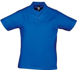 Sol's Prescott Men 11377 Ανδρικό πόλο, Jersey 170 γρ. - 100% βαμβάκι Ringspun σεμί-πενιέ ROYAL BLUE-241